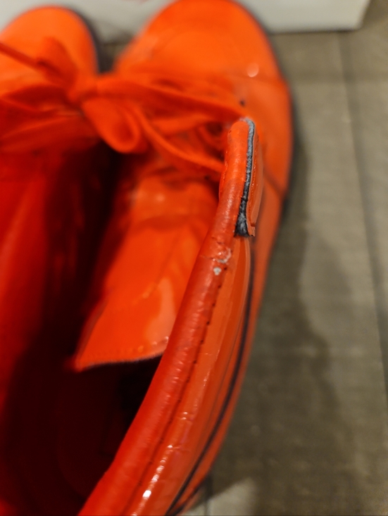 Vans x David Bowie Sk8-Hi Aladdin Sane Red Patent Sneakers 11.5 Rare - Picture 8 of 10